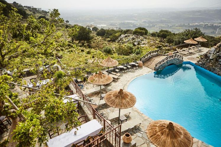 Outdoor Swimming pool in Arolithos Traditional Cretan Village Hotel