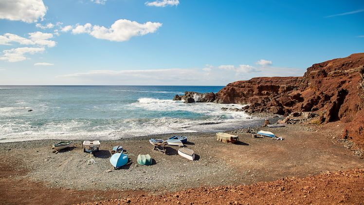 Sunny beach in Lanzarote, Canary Islands